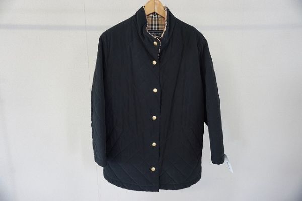 Burberrys バーバリー キルティングジャケット 中綿コート ブラック ノバチェック 13ABR(レディースXL〜3L相当 大きいサイズ)【1009465】拍卖