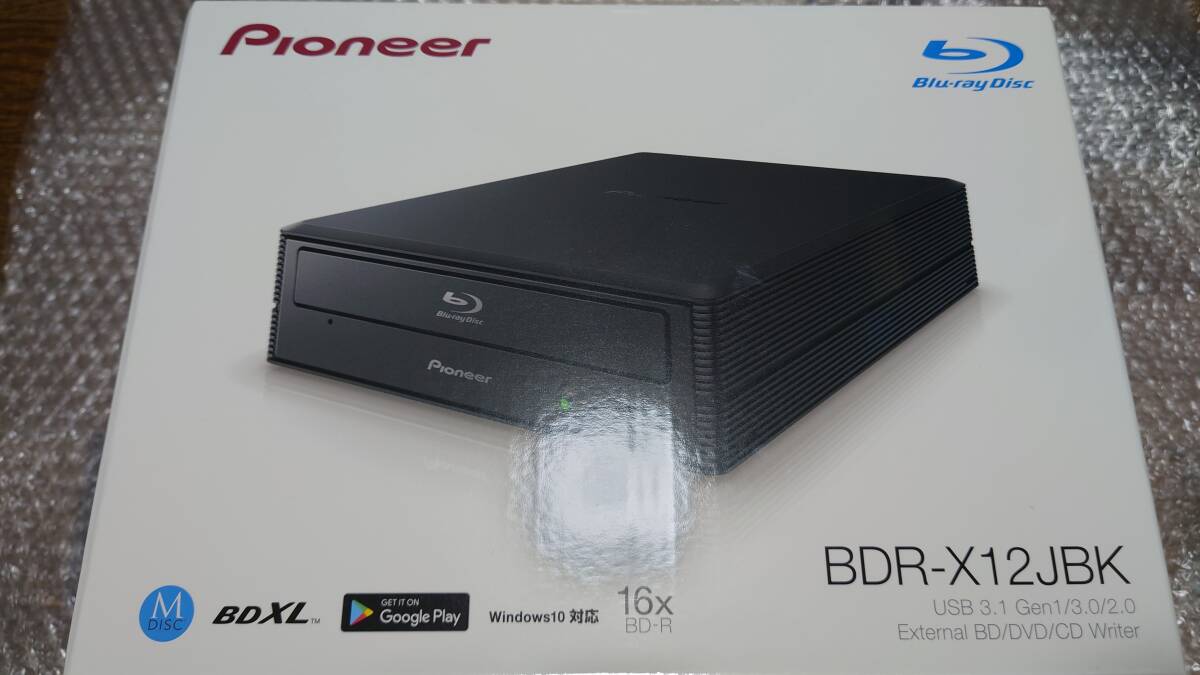 【新品未使用・長期保管品】Pioneer BDR-X12JBK 5インチ 外付け ブルーレイドライブ 【ジャンク扱い】拍卖
