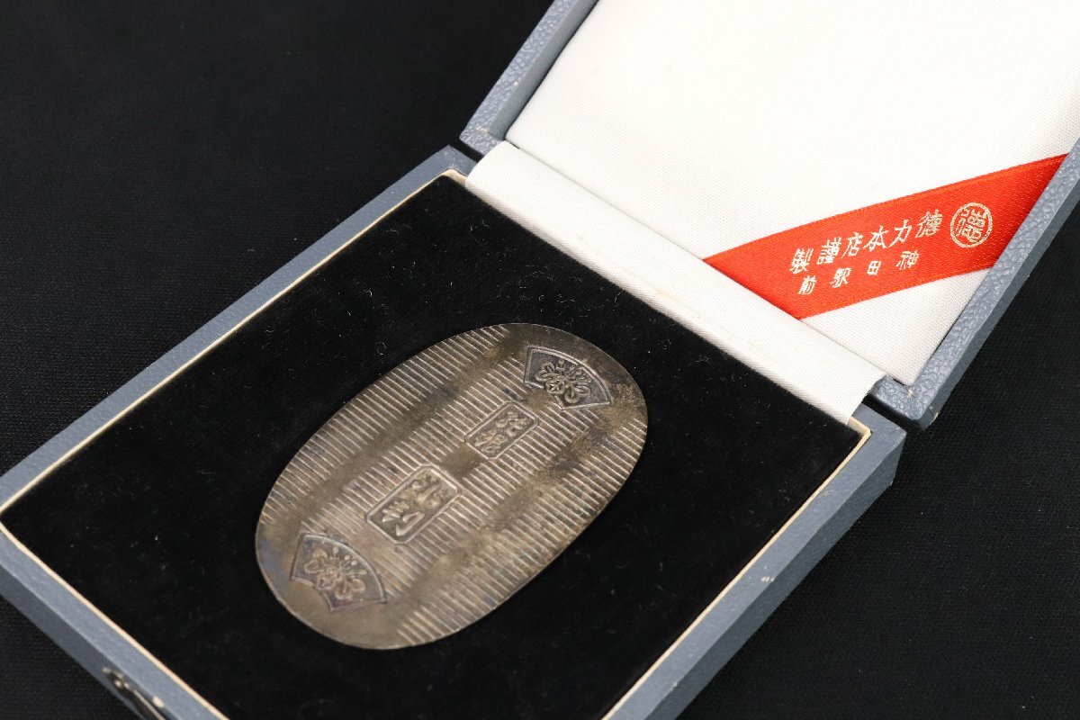 l. 徳力 純銀製 小判 20.3g 箱入り 銀貨 銀製工芸品 銀工芸 コレクション SILVER 【彩irodori】1拍卖