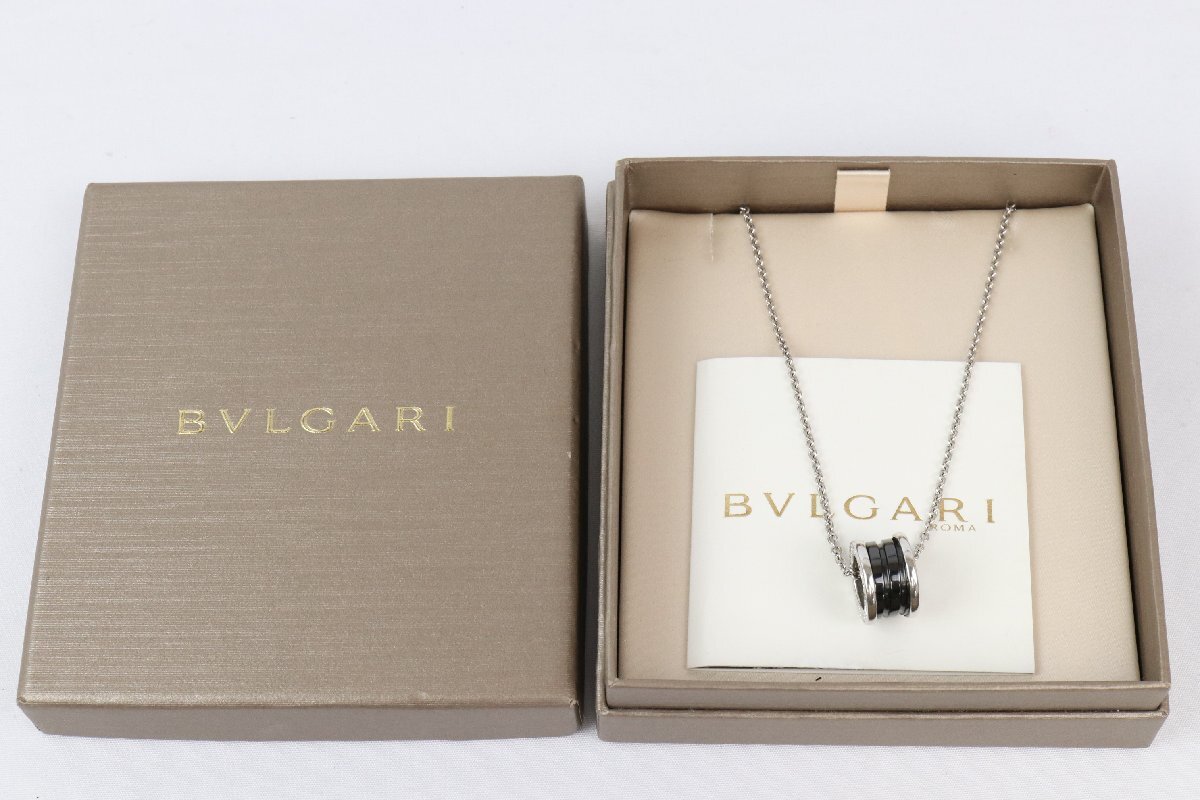 本物 BVLGARI ブルガリ B-zero1 ビーゼロワン セーブザチルドレン ネックレス SV925 シルバー 約9.2g 箱付 【彩irodori】拍卖