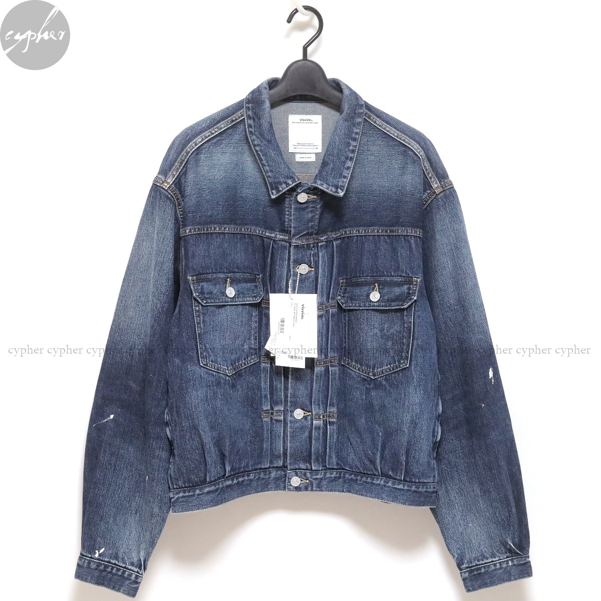 3 新品 25AW VISVIM SS 101X JKT DMGD-1010 ビズビム デニム ジャケット ダメージ USED ペンキ 加工 13oz インディゴ 0125205006002拍卖