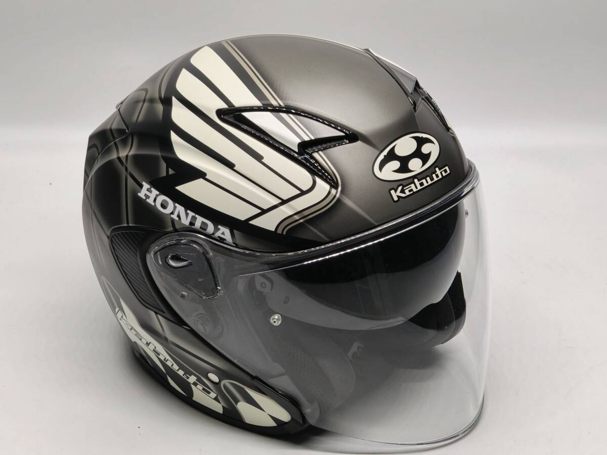 OGK KABUTO オージーケー カブト EXCEED MIYAGI エクシード ミヤギ HONDA フラットグレー ジェットヘルメット Lサイズ拍卖