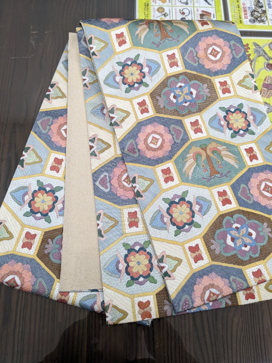 【七福】s0047 ろざし 全通 袋帯 総刺繍 納紗刺繍 vx:shichifukuya拍卖