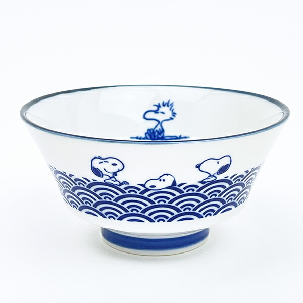 スヌーピー 飯椀 美濃焼 浪 JAPANESE STYLE 食器 茶碗 日本製 SNOOPY拍卖