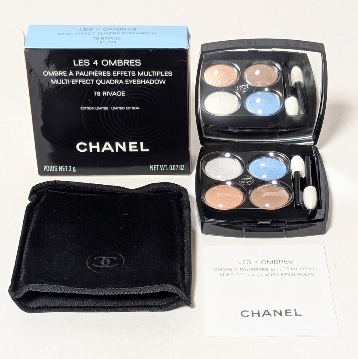 未使用 保管品 CHANEL シャネル アイシャドウ レ キャトル オンブル 78 リヴァージュ CHANEL 4 OMBRES 78 RIVAGE拍卖