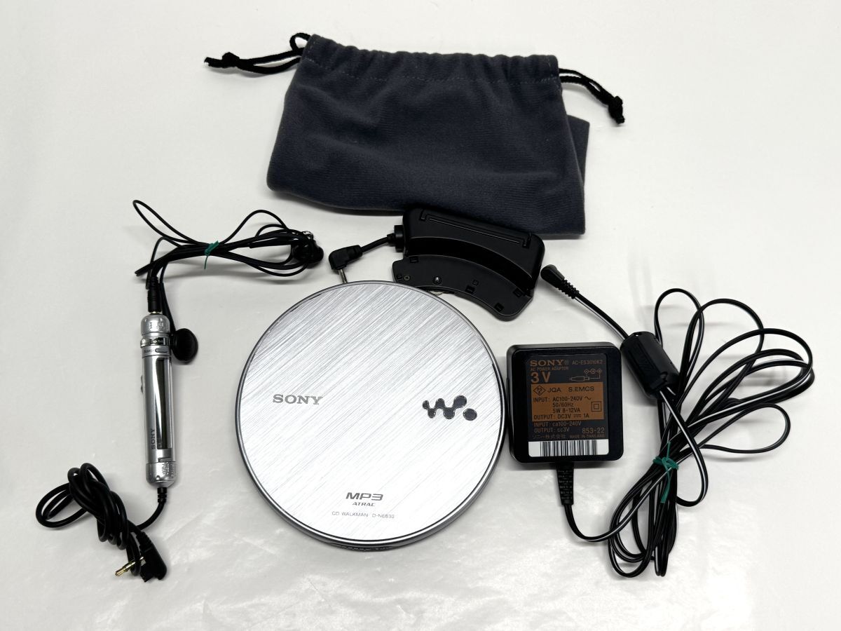 【X966】美品 音出し確認済み SONY/ソニー WALKMAN/ウォークマン ポータブルCDプレーヤー D-NE830 ACアダプタ リモコン イヤホン付拍卖