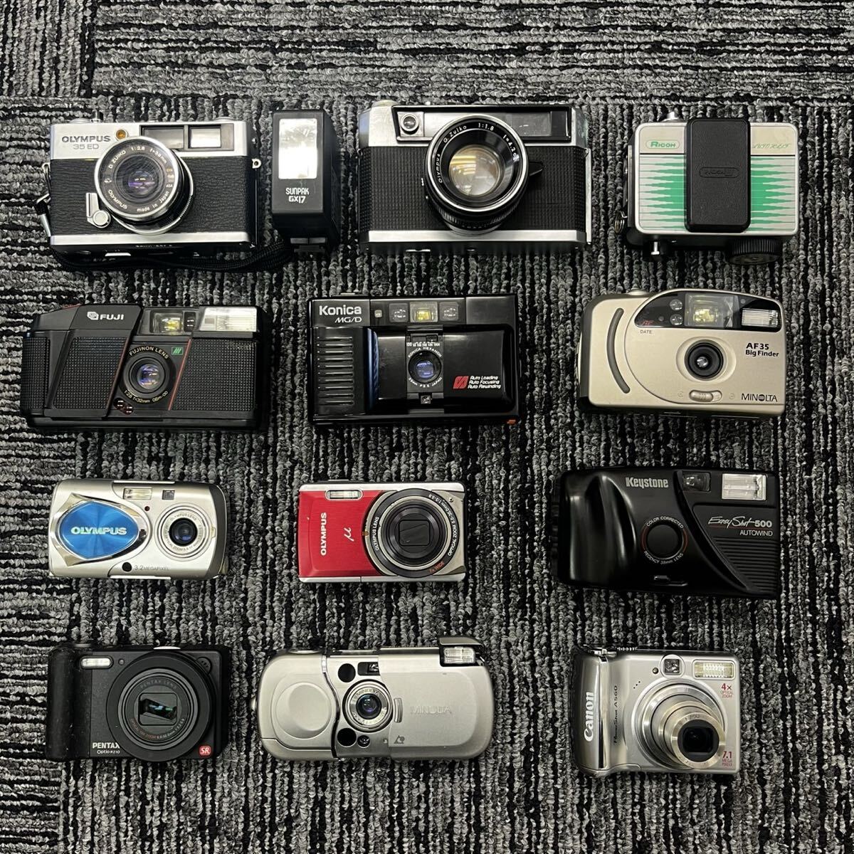 0604K① 1円スタート OLYMPUS Canon MINOLTA PENTAX Konica FUJIFILM フィルムカメラ デジカメ ジャンク品拍卖