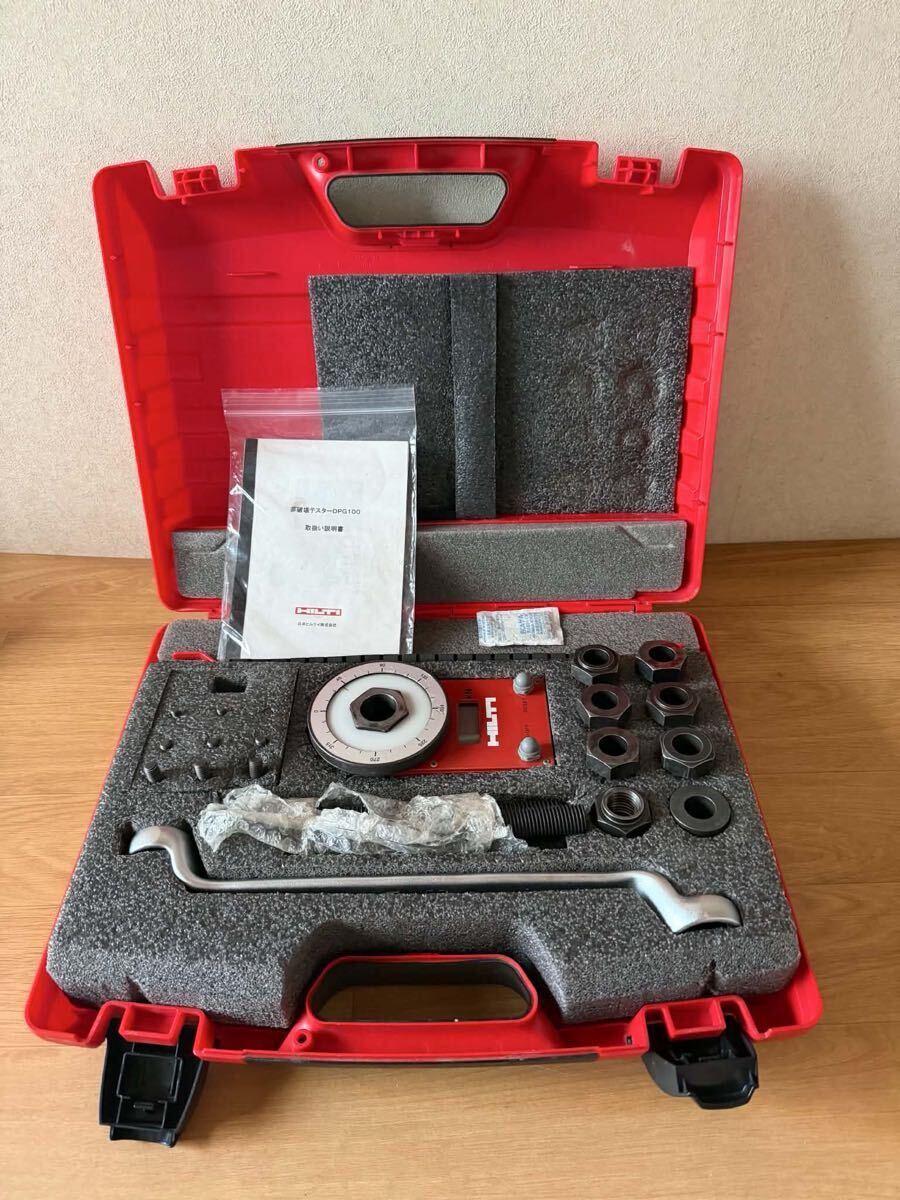 【1000円スタート】HILTI ヒルティ DPG 100 非破壊テスター アンカー引張試験機 通電確認済み あり ケース・付属品付き拍卖