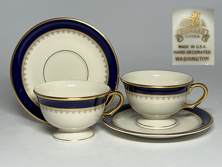 【瑞】ピカード Pickard ワシントン Washington カップ&ソーサー2客セット拍卖