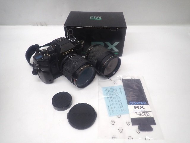 CONTAX RX コンタックス ボディ Carl Zeissカールツァイス S-Planar 1:2,8 f=60, S-Planar1:2,8 f=100mm フィルムカメラ ∩ 75E15-2拍卖