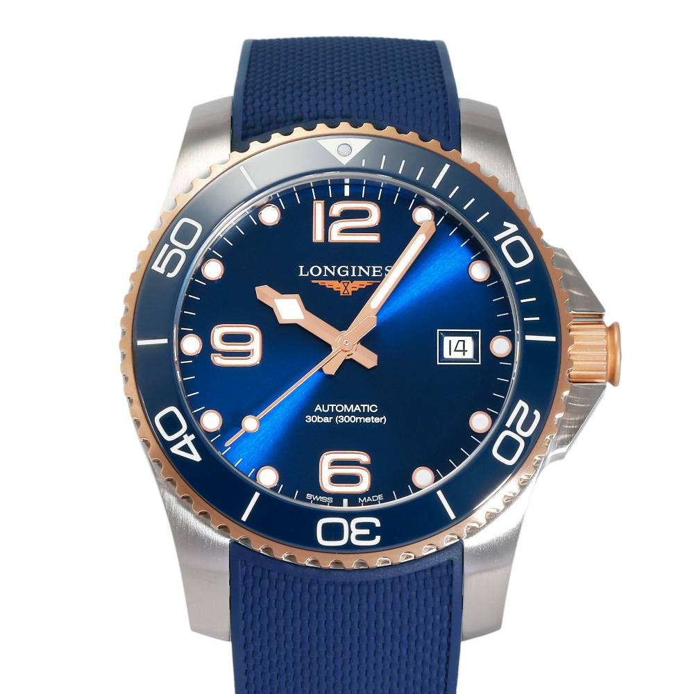 ロンジン LONGINES ハイドロコンクエスト L3.781.3.98.9 ブルー文字盤 新品 腕時計 メンズ拍卖