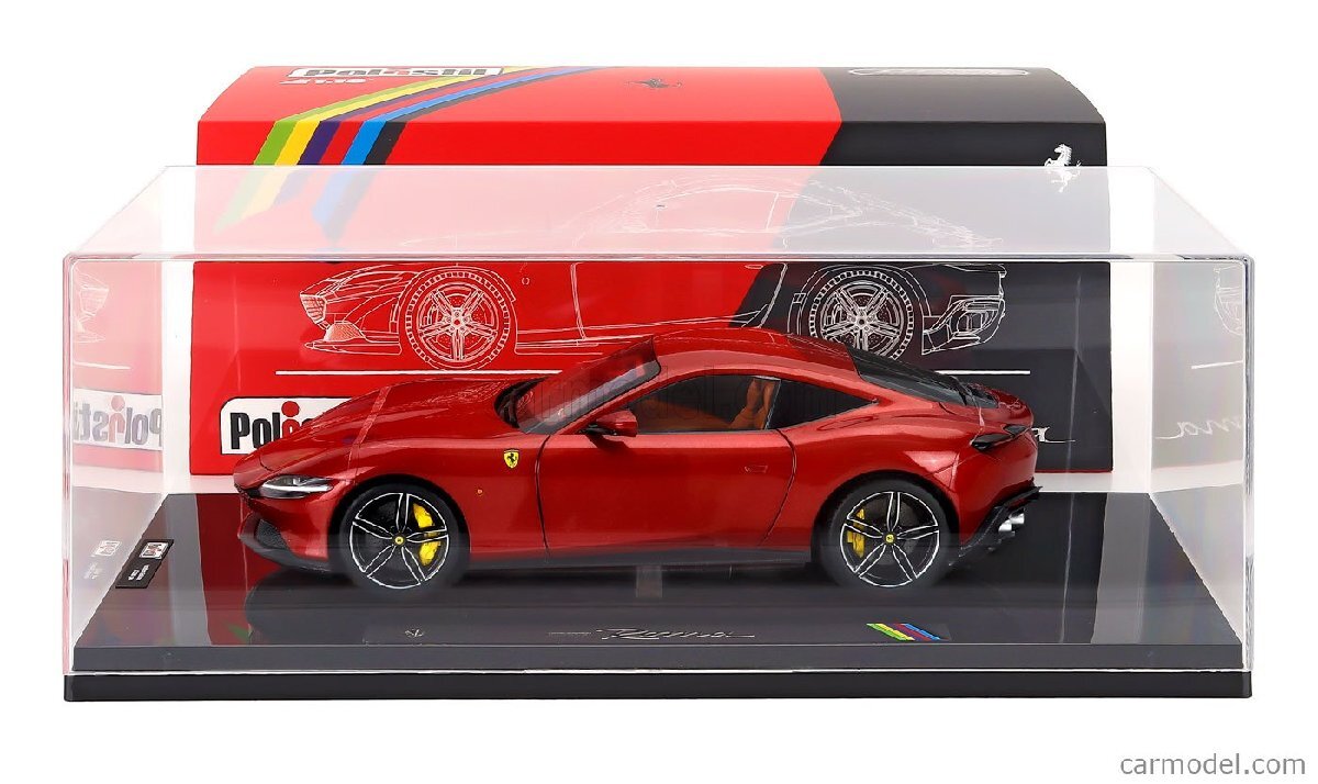 POLISTIL 1/18 ミニカー ダイキャストモデル 2019年モデル フェラーリ FERRARI - ROMA 2019 NUMBERED ONE BY ONE アクリルケース付き拍卖