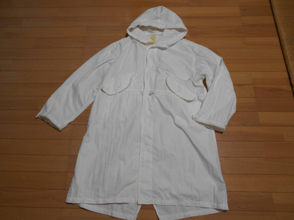 【特別価格】★日本製★PHEENY by NOVEMBER CO.,LTD no.PS20-0001 綿70Xナイロン30 白いモッズコート ★白sizeF★ 拍卖