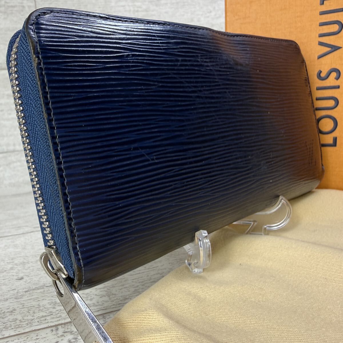 1円〜希少LOUIS VUITTON ルイヴィトン エピ ジッピーウォレット アンディゴブルー ラウンドファスナー長財布 財布 メンズ レディース拍卖