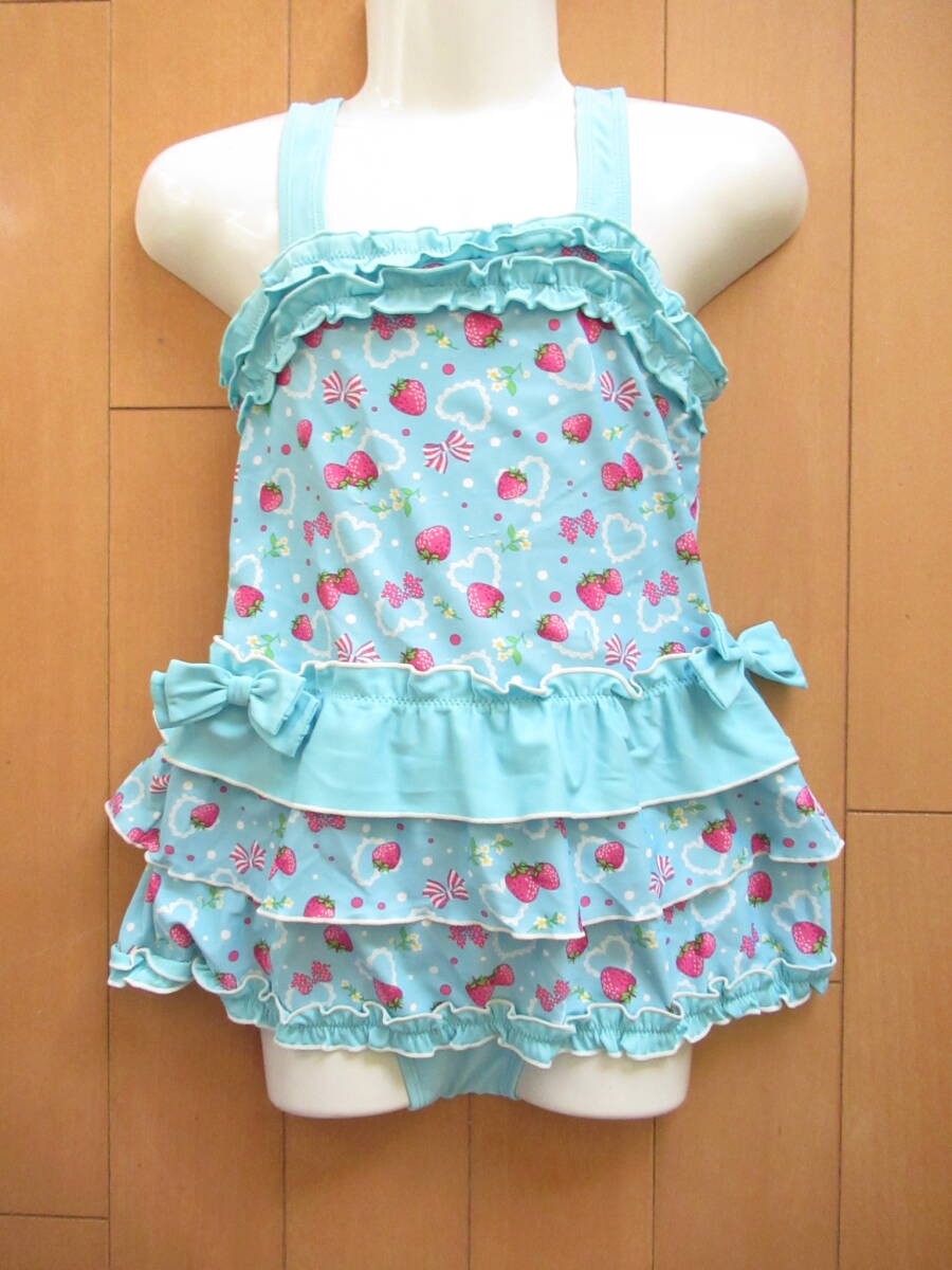 ★良品★ クリエイト 水着 スイムウェア ワンピース 二重生地仕様 子供 女の子 130cm SW13391拍卖