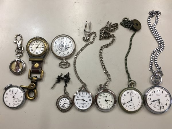 126【中古・ジャンク・破損品 懐中時計・他 まとめて 9個 詳細不明】拍卖