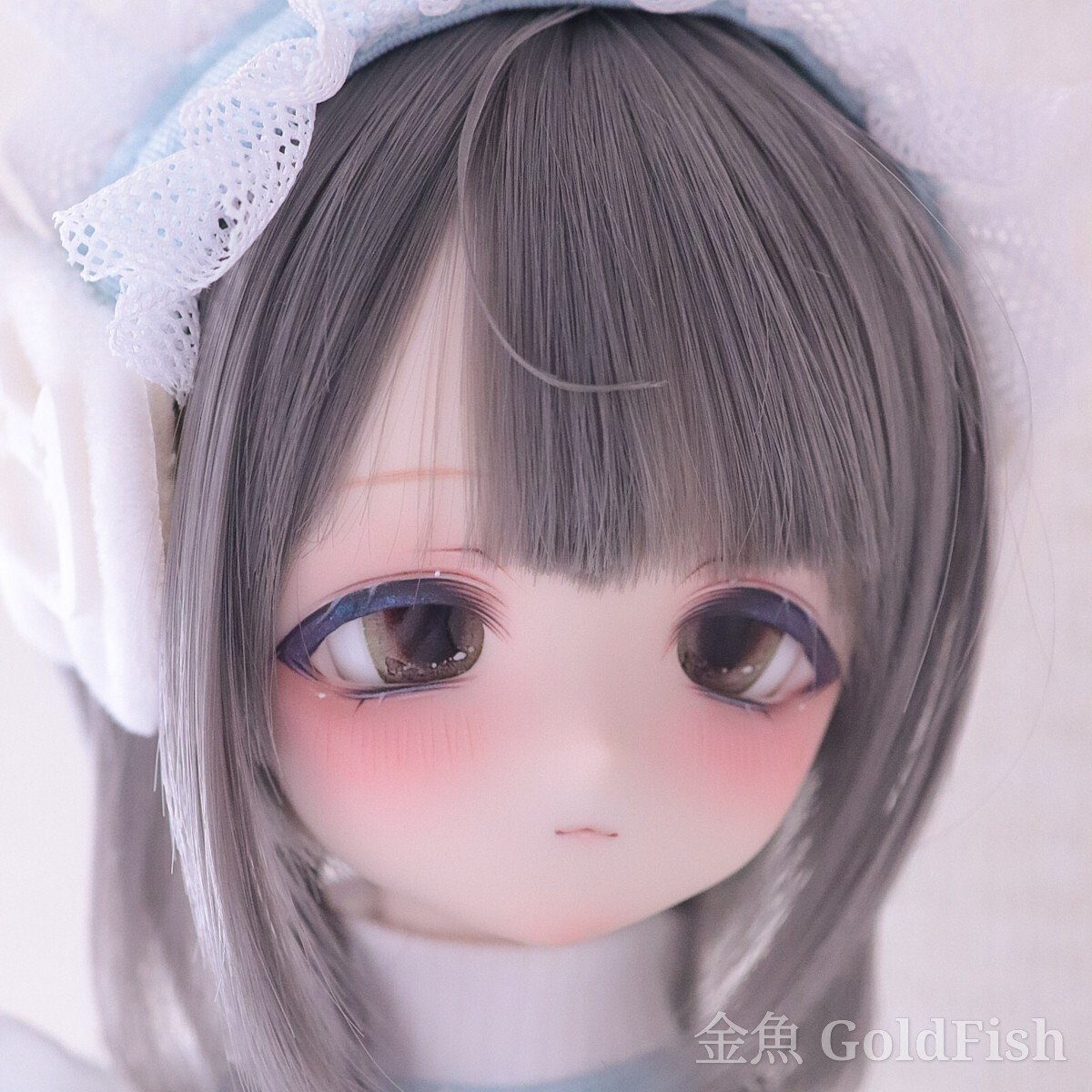 金魚† DDH-01(SW肌)カスタムヘッド+ドールアイ1種 ソフビ盛り【つむぎ】MDD ドルフィードリーム ドール拍卖