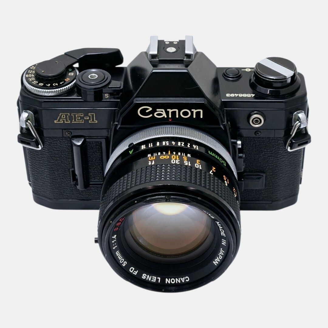 【整備済/保証付】Canon AE-1 ブラック FD 50mm F1.4 S.S.C. ボディ レンズセット Film Camera Lens #4586493拍卖