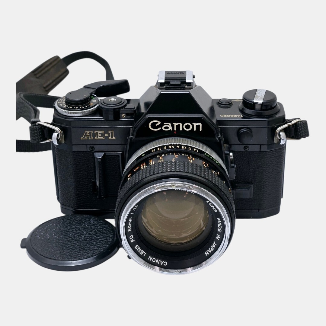 【整備済/保証付】Canon AE-1 FD 50mm F1.4 ブラック ボディ レンズセット フィルム一眼 film camera #14263251拍卖
