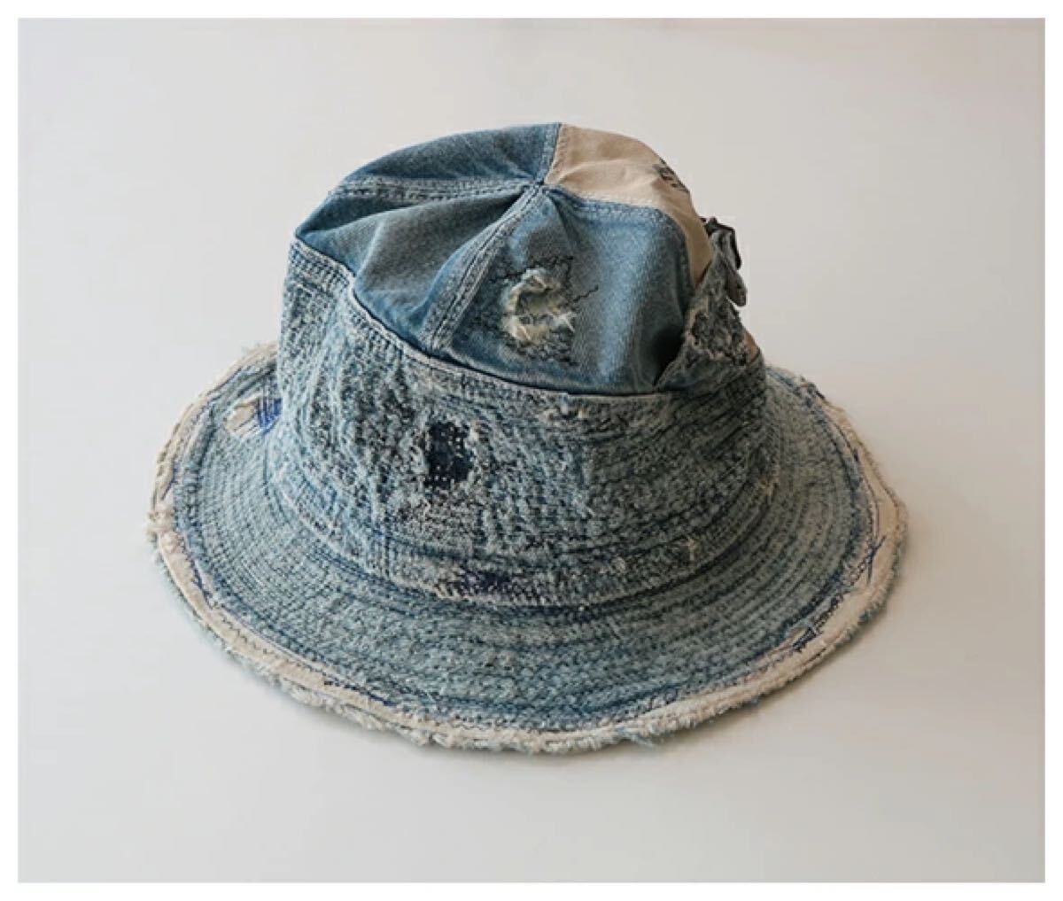 【新品未使用】KAPITAL キャピタル 11.5ozデニム 老人と海HAT(クラッシュリメイク) 帽子 バケットハット拍卖