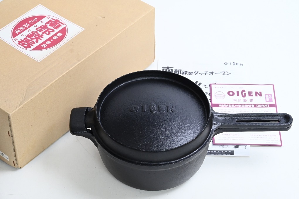 24/86/43 未使用 南部鉄器 盛栄堂 OIGEN ダッチオーブン 20cm片手鍋拍卖