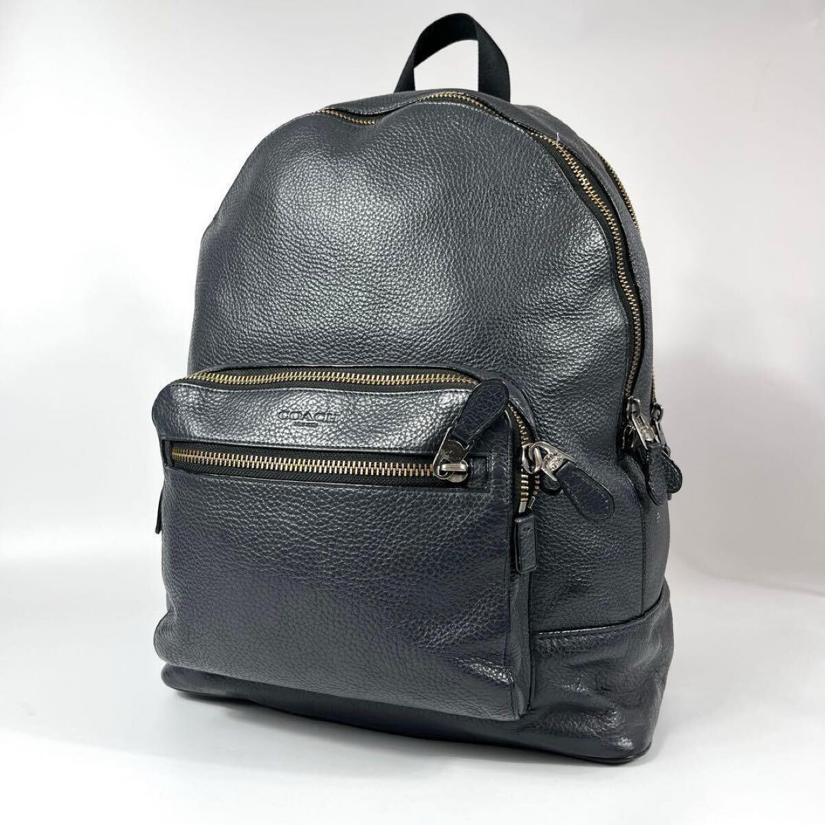 COACH コーチ リュック バックパック デイパック 二室 23247 レザー ネイビー拍卖