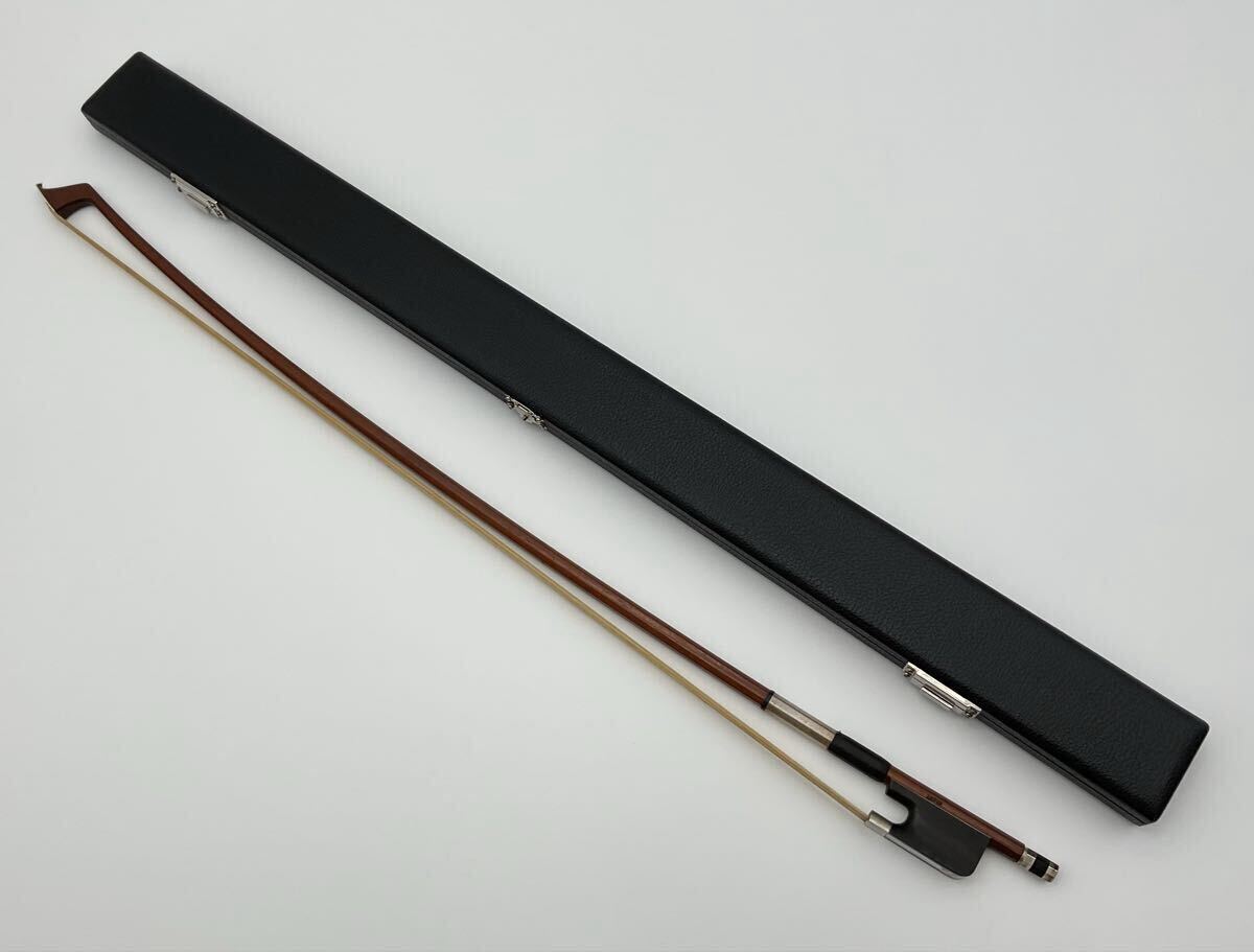 63 FINKEL フィンケル LEFIN レファン チェロ 弓 4/4 フルサイズ 全長約72cm 重さ約82g SWISS MADE スイス製 ハードケース付拍卖