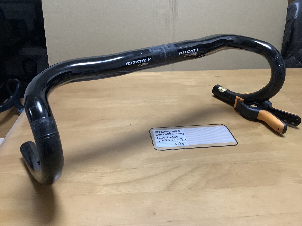 軽量 リッチー RICHEY エボカーブ EVO CURVE ドロップハンドル Φ31.8 L=400mm 5/29拍卖