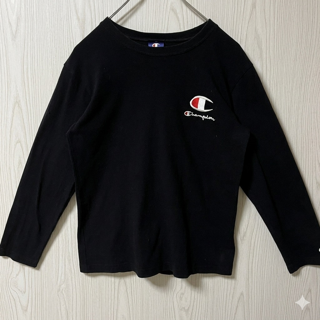 Champion チャンピオン 刺繍ロゴ 長袖 カットソー キッズ 160拍卖