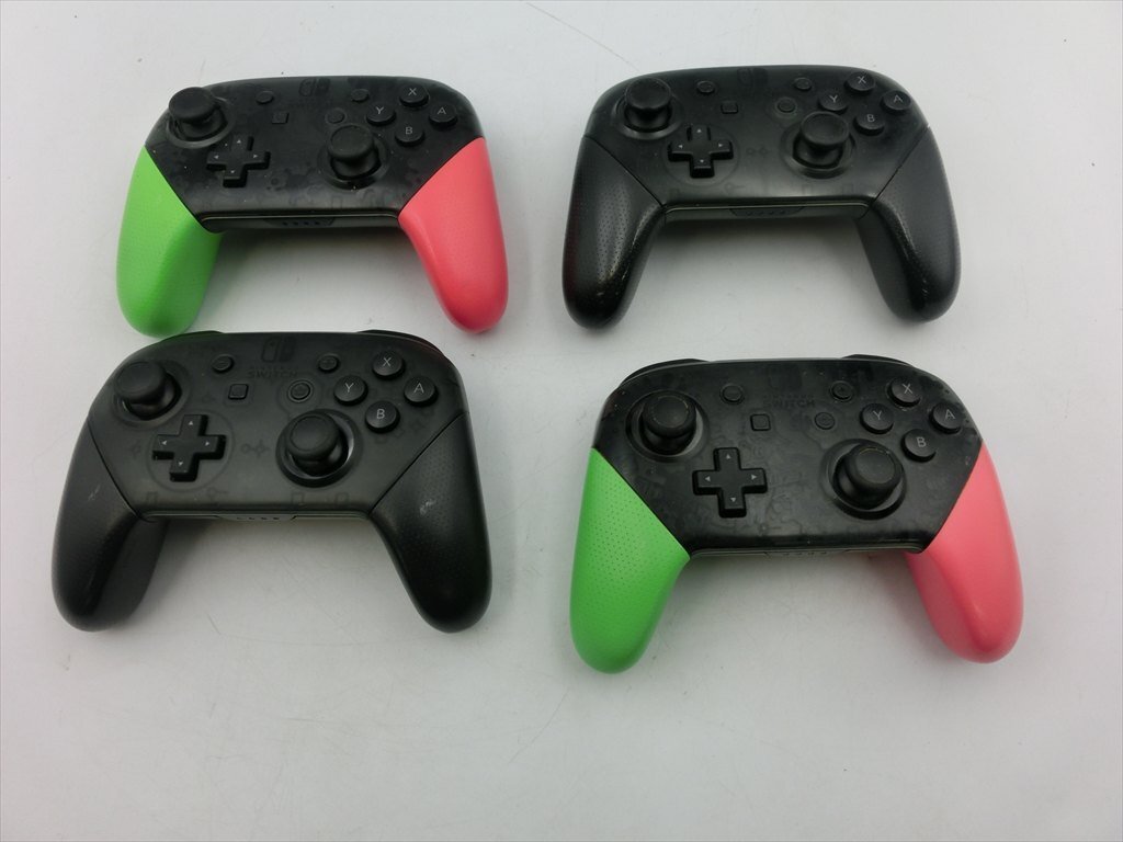 T【8u-61】【60サイズ】1円~/ニンテンドー スイッチ 純正 Proコントローラー 4個セット/プロコン/ジャンク扱い/※傷・汚れ有拍卖