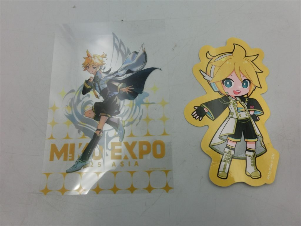 T【8u-53】【送料無料】MIKU EXPO ASIA 2025 鏡音レン ペンライトシート ステッカー/※ステッカー折れ有拍卖