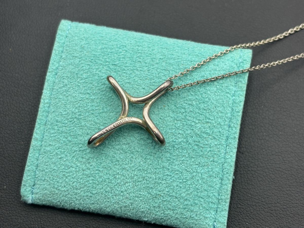 E63573152615 Tiffany&Co. ティファニー インフィニティクロス ネックレス SV925 シルバー925 アクセサリー 装飾品 小物 箱付き 現状品拍卖