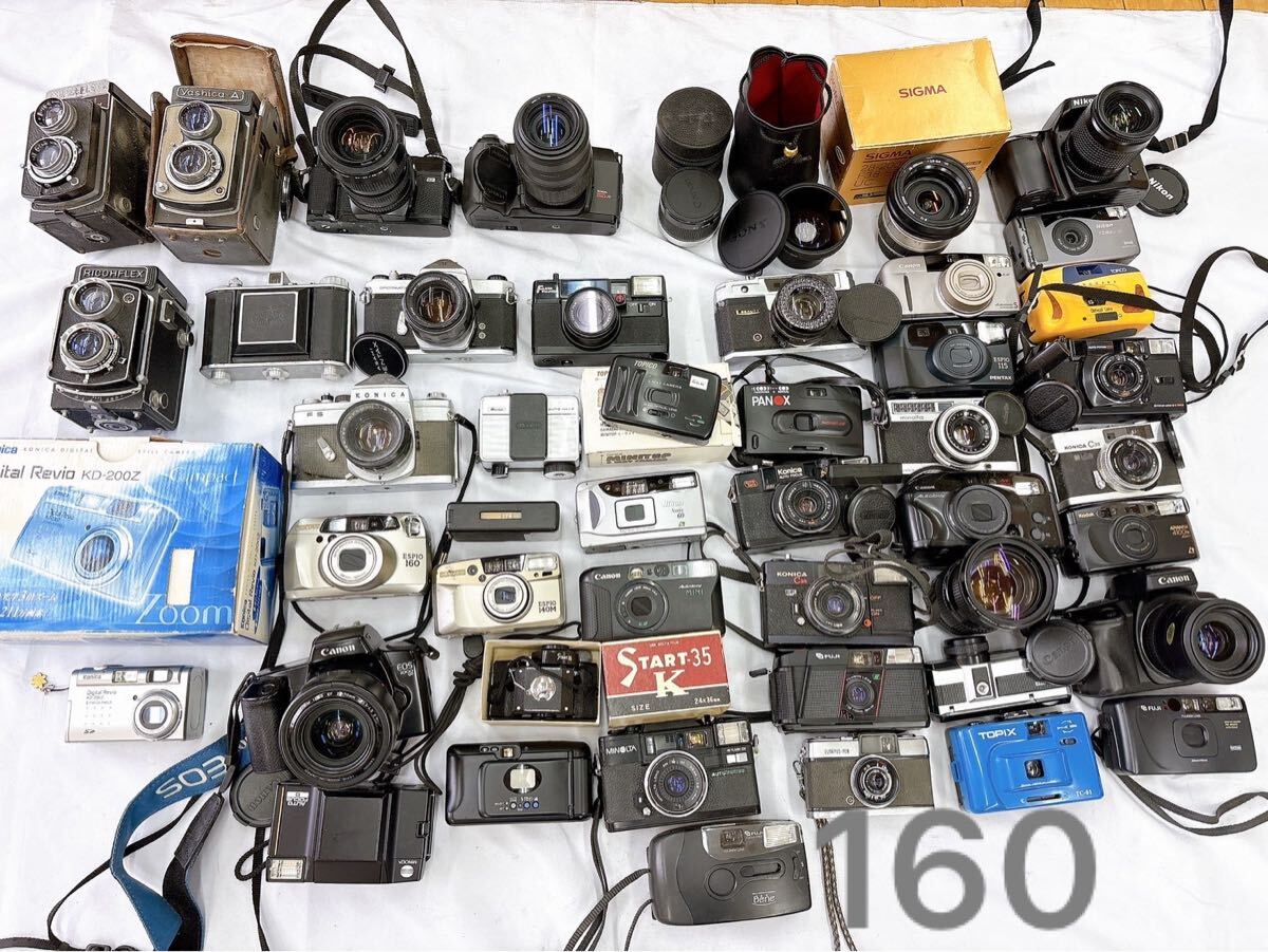 5AB211 1円〜 カメラまとめ フィルムカメラ デジカメ 2眼カメラ レンズ SONY Nikon Canon PENTAX MINOLTA 現状品 動作未確認拍卖