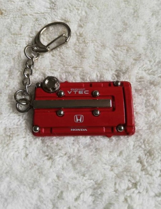 ★HONDA VTEC 赤 ヘッドカバー キーホルダー★検)B18C B16B インテグラ DC2 シビック EK9 EG6 FD2 無限 タイプR S660 AP2 JDM USDM modulo拍卖