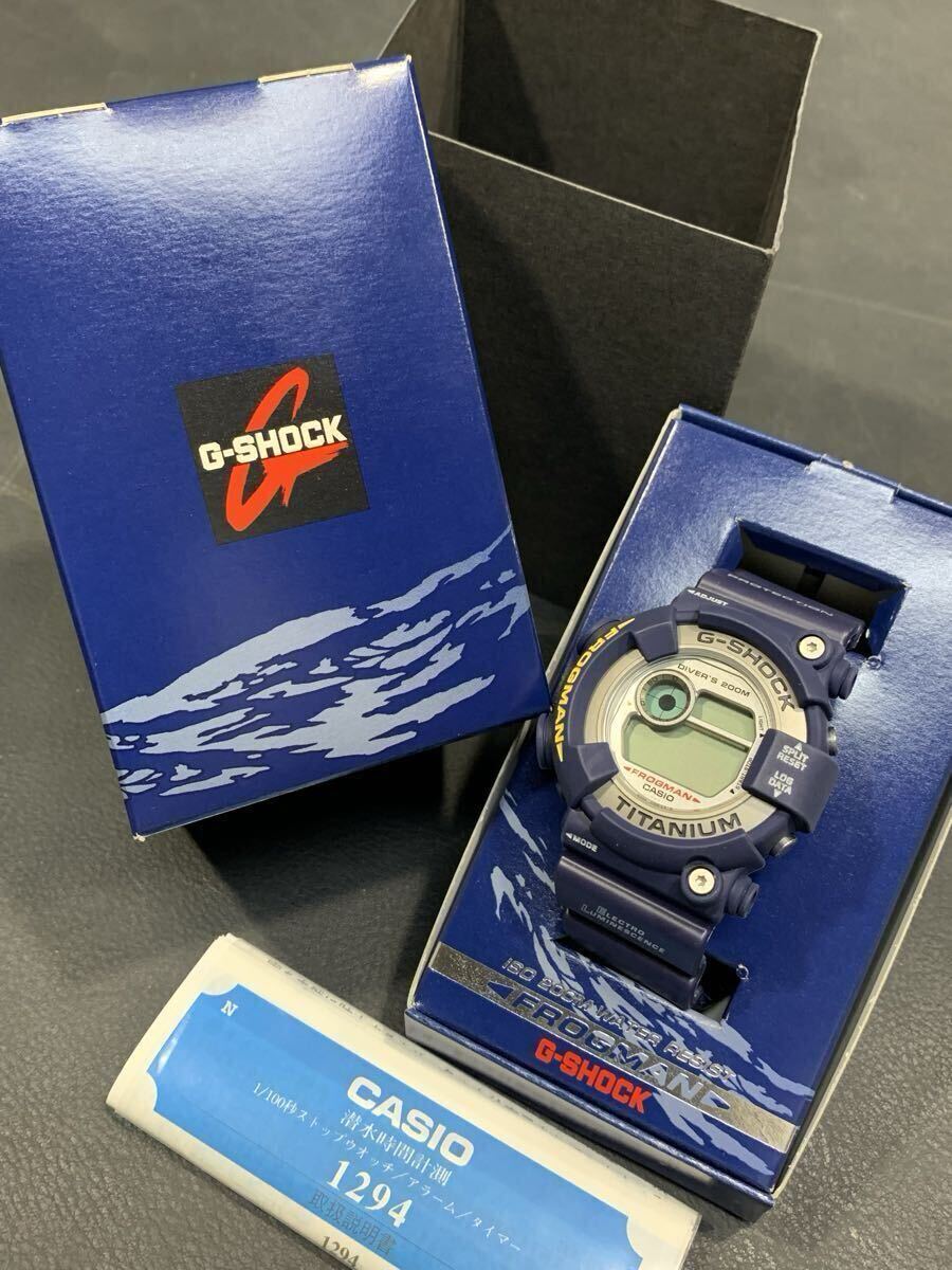 未使用? CASIO FROGMAN G-SHOCK MEN IN NAVY&KAHKI DW-8200NK-2JR フロッグマン カシオ Gショック メンズ 腕時計 メンイン ネイビー拍卖
