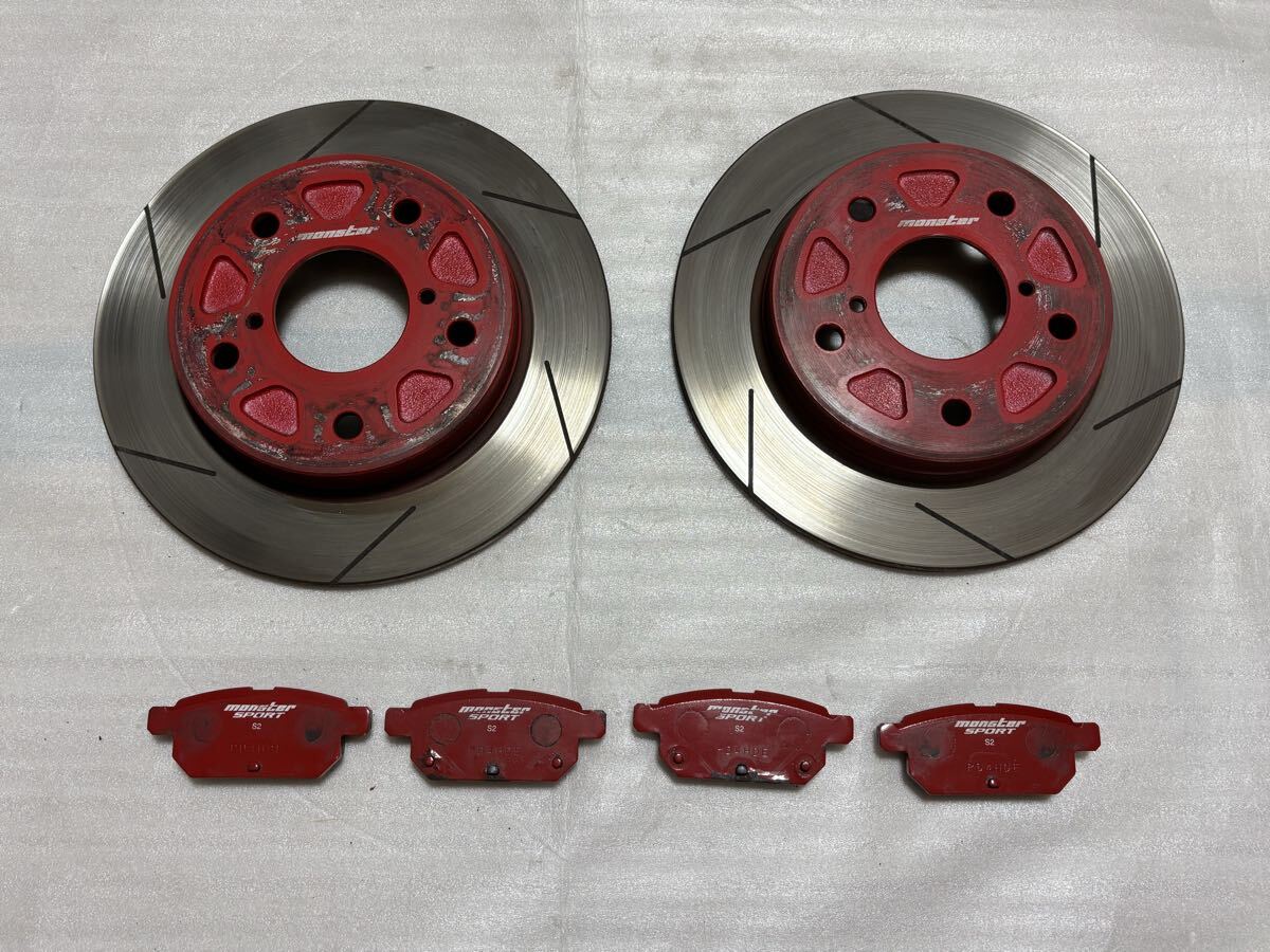 モンスタースポーツ ZC33S スイフトスポーツ リア ブレーキローター ディスクローター ブレーキパッド タイプS2 SUZUKI SWIFT SPORT拍卖