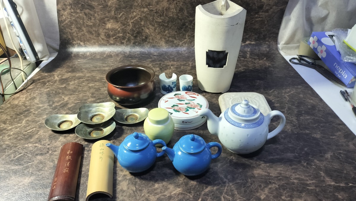 茶道具 まとめ売り 煎茶器 急須 湯呑 陶器 骨董品拍卖