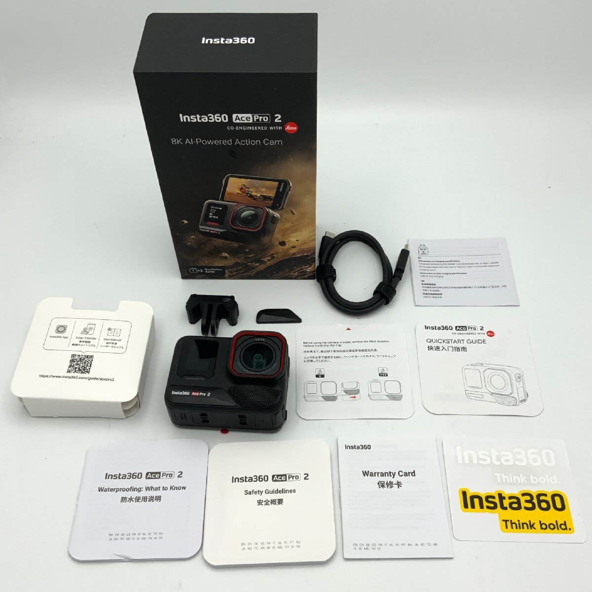 Insta360 Ace Pro 2 CINSBBGA ミッドナイトブラック ※バッテリー1つ欠品 ビデオカメラ 現状販売 動作確認済み拍卖