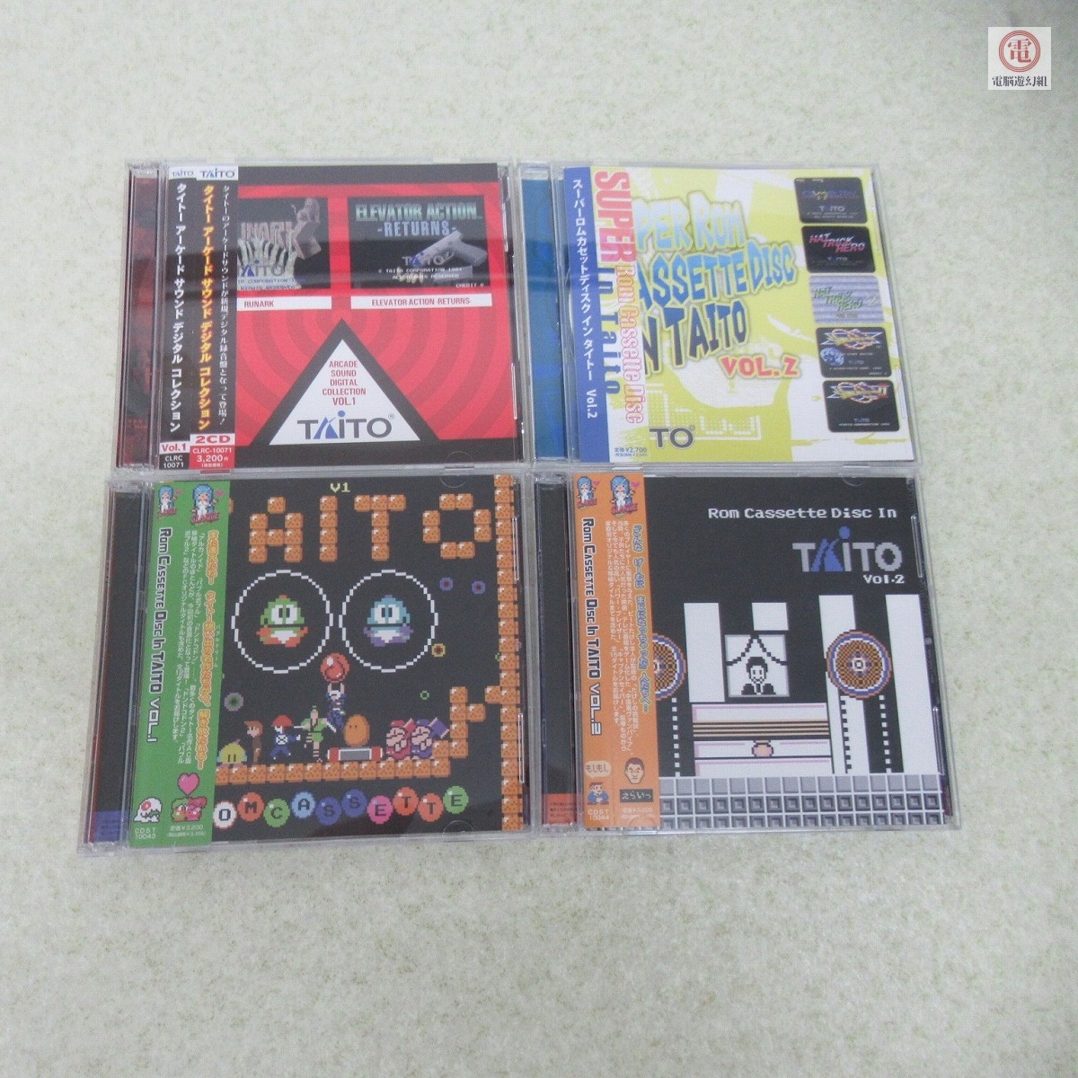 ○動作保証品 CD TAITO ARCADE SOUND DIGITAL COLLECTION/SUPER Rom Cassette Disc In TAITO/Rom Cassette Disc In TAITO 等 計4本set【10拍卖