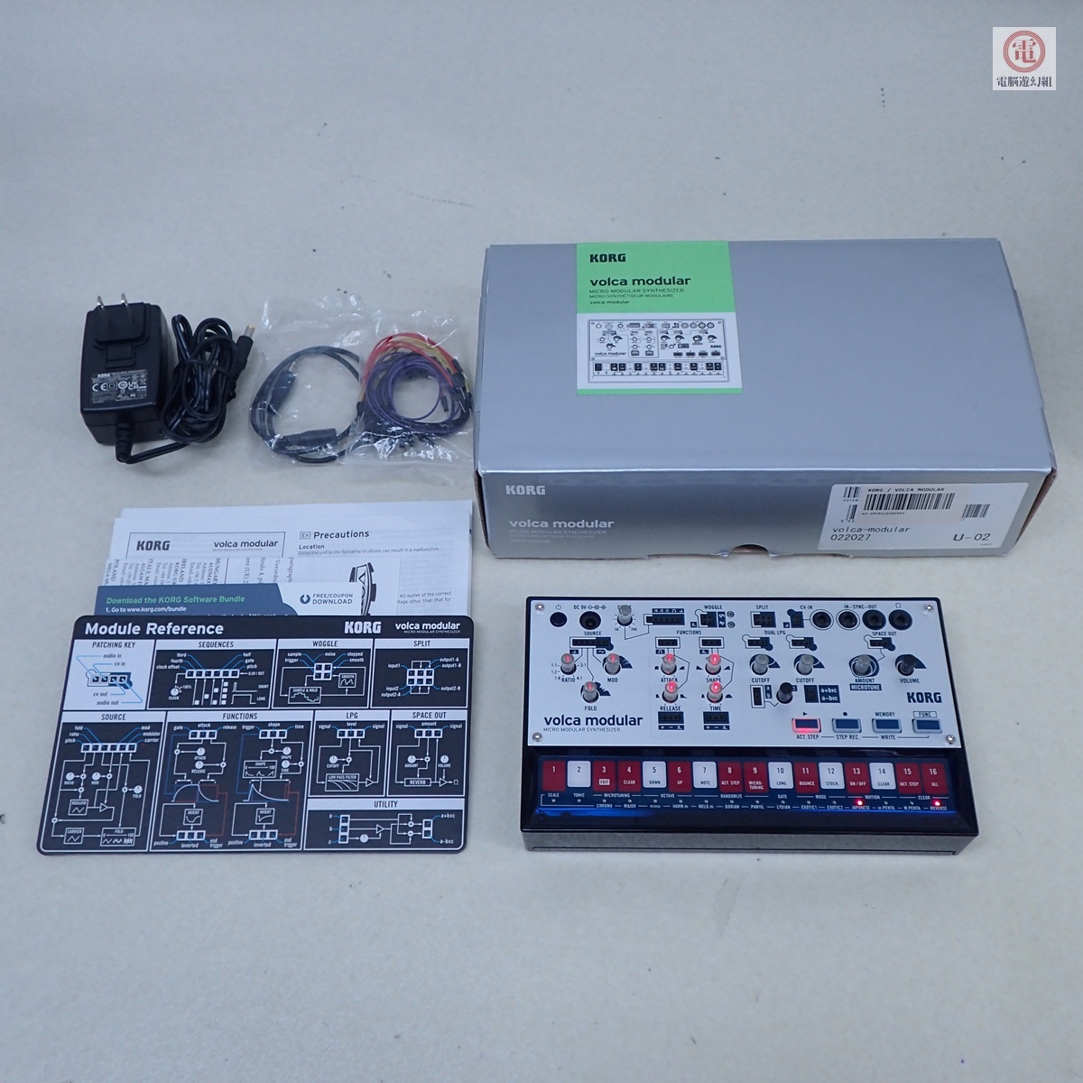 ○KORG アナログシンセサイザー VOLCA MODULAR SYNTHESIZER コルグ 箱説・ACアダプタ・ケーブル付 通電のみ確認【20拍卖