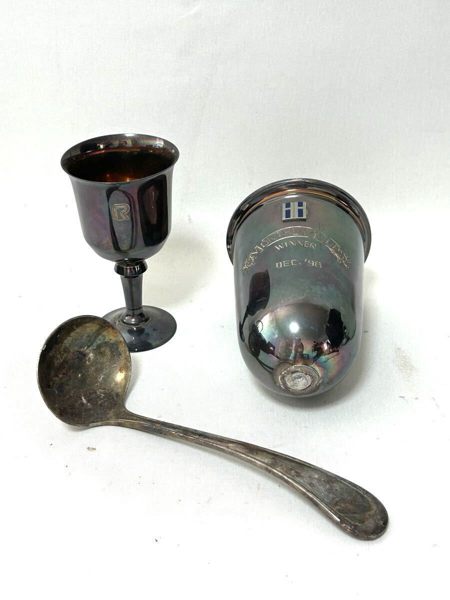1円スタート 銀盃 銀杯 トロフィー シルバー 酒器 銀製 スプーン アンティーク コレクション カップ ワイングラス まとめ y-061501-01/m拍卖