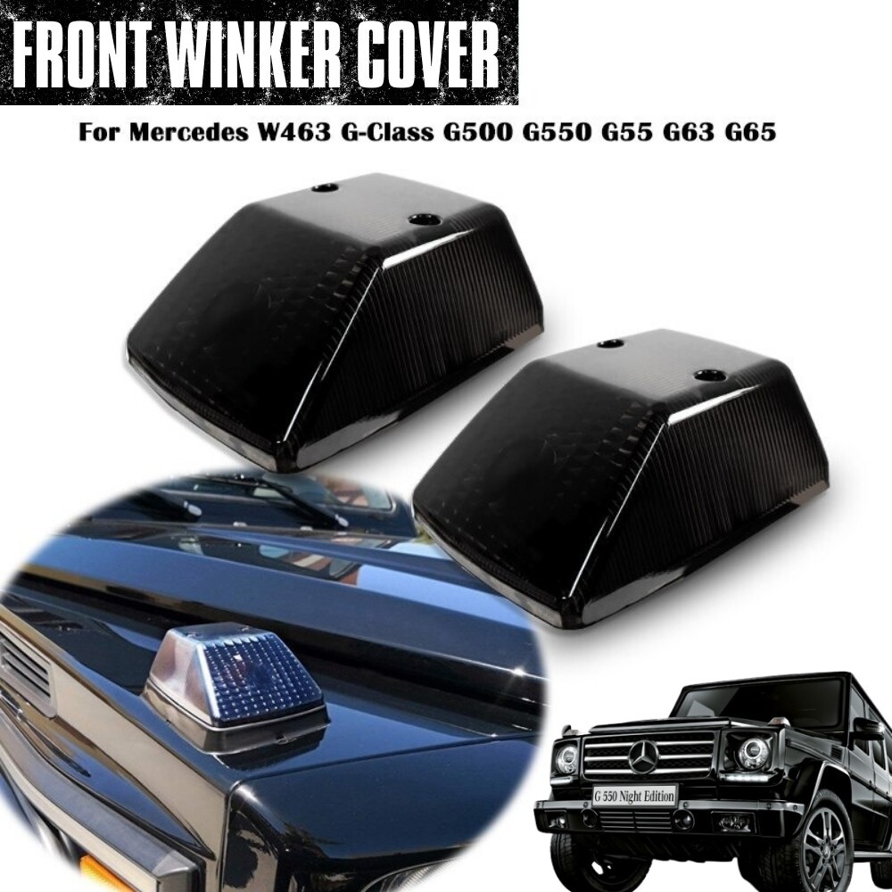 ベンツ Gクラス W463 ゲレンデ フロントウィンカーランプカバー スモーク G500 G550 G55 G63 G65 1986-2018年車拍卖