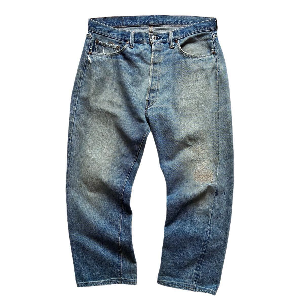 66後期♪W38 70s USA製 Levis 501 オリジナル ビンテージ リーバイス 501 66後期 W38L33 大きいサイズ デニムパンツ 赤耳拍卖