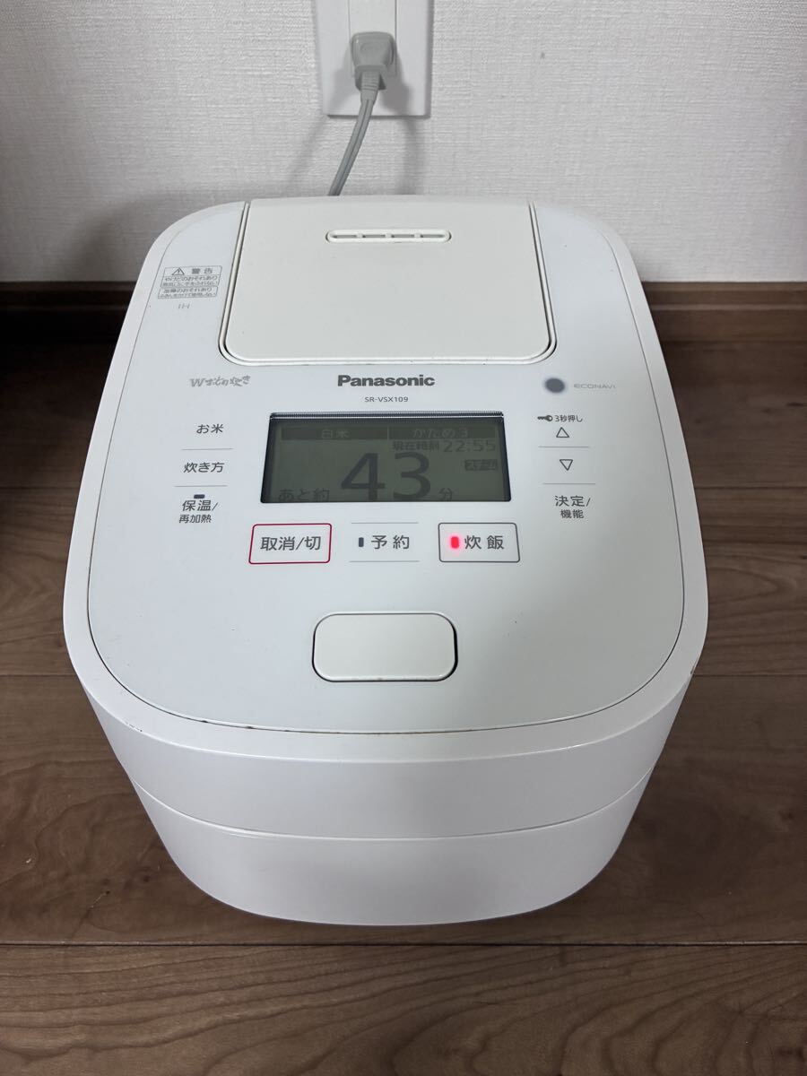 美品 Panasonic パナソニック 可変圧力IHジャー炊飯器 Wおどり炊き 2019年製 SR-VSX109 5合炊き拍卖