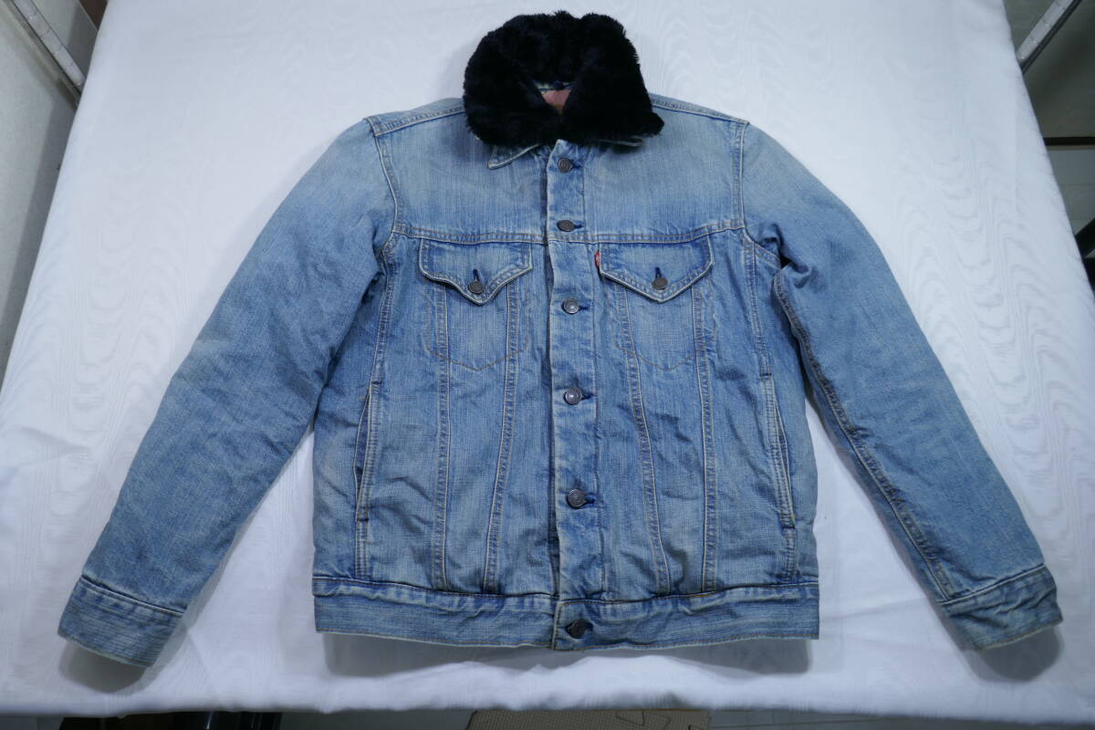 リーバイス LEVI’S 中綿入り ボア取り外し可能 デニムジャケット ジージャン Gジャン Mサイズ 70500-02 0805拍卖