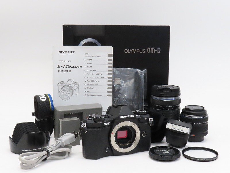 ●○【美品・総シャッター数4500回以下】OLYMPUS OM-D E-M5 Mark II レンズキット/他 ミラーレス 一眼カメラ オリンパス○●034722004m○●拍卖