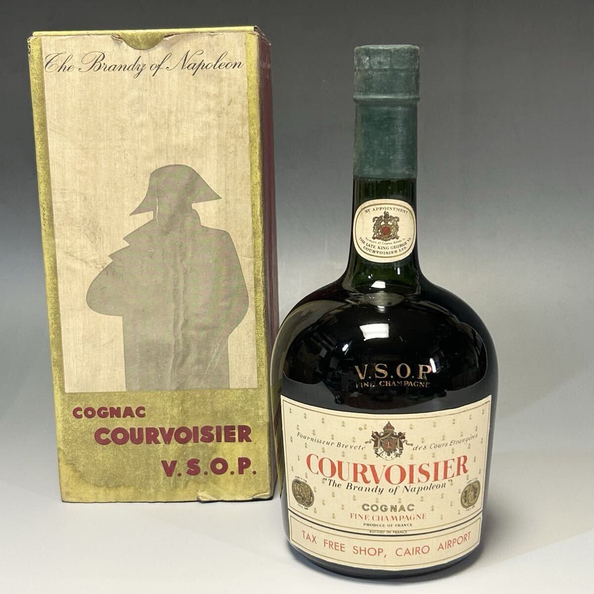 未開封!! クルボアジェ Courvoisier VSOP Cognac コニャック ファインシャンパーニュ グリーンボトル ■検 古酒 拍卖