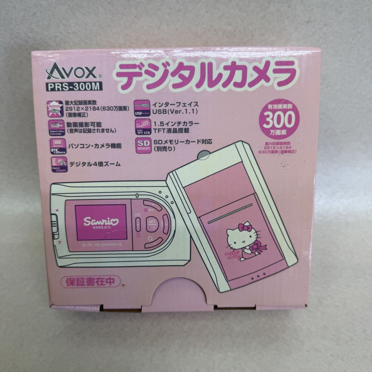 AVOX社 ハローキティモデルのデジタルカメラ(PRS-300M)ピンク色拍卖