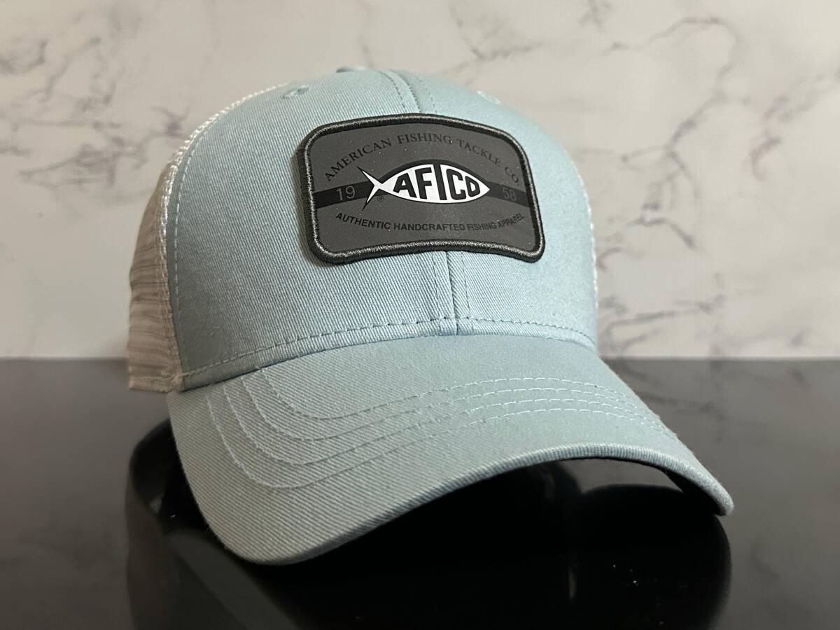 【未使用品】687KB 訳あり★AFTCO アフコ メッシュ キャップ 帽子 CAP クールなライトブルーとホワイトメッシュ♪《FREEサイズ》拍卖