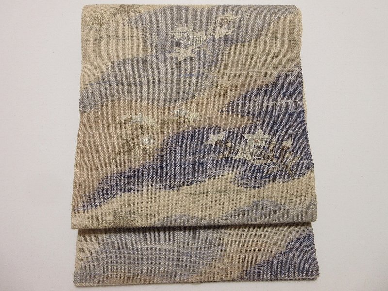 ドークブア■夏帯 八寸名古屋帯 紗紬 紅葉 未使用 極上の逸品 B03拍卖